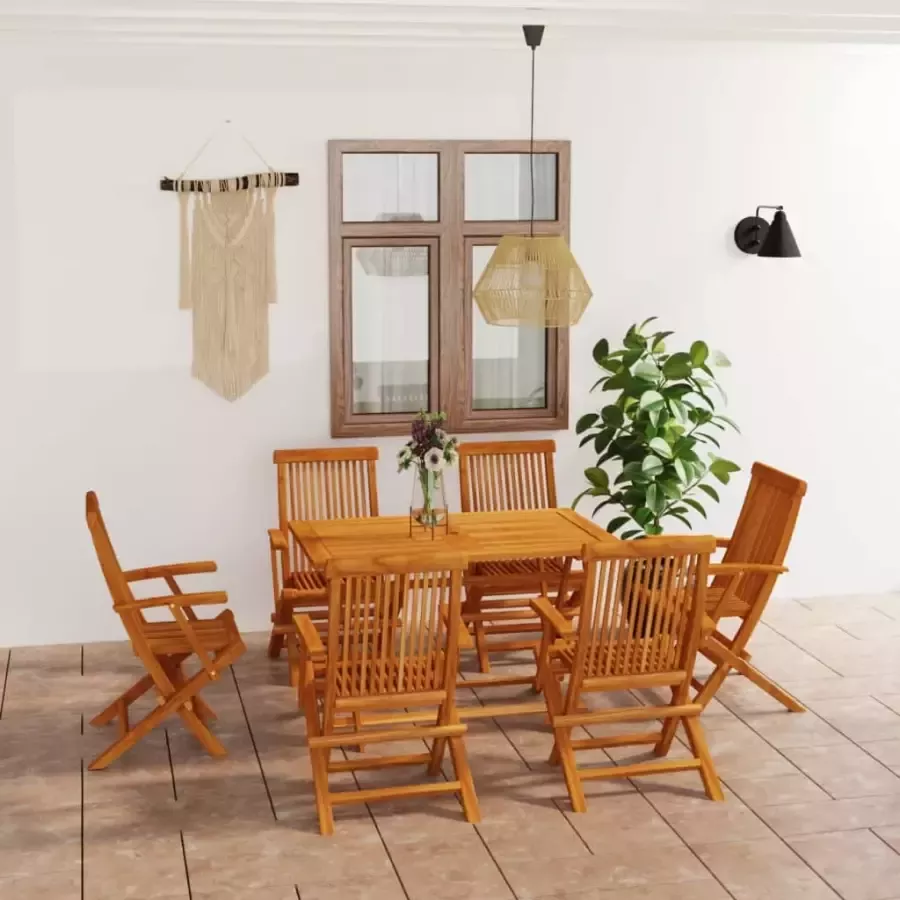 VidaXL 7-delige Tuinset massief teakhout - Foto 4