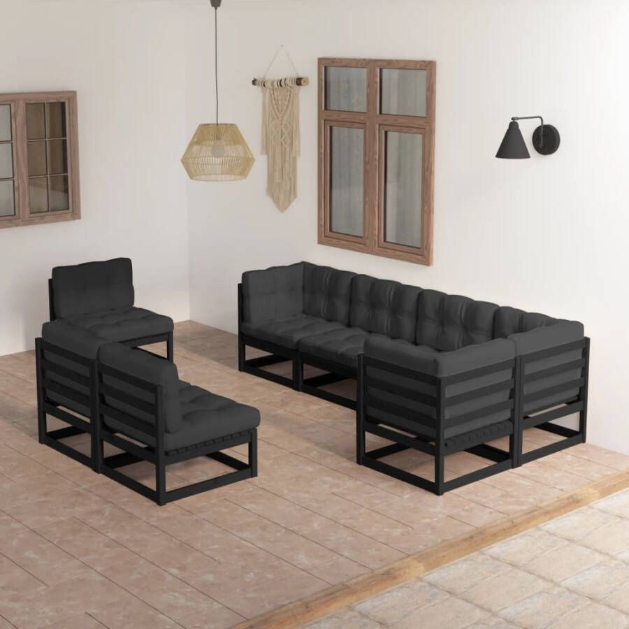 VidaXL 8-delige Loungeset met kussens massief grenenhout - Foto 4