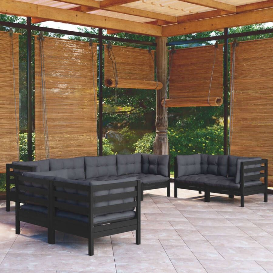 VIDAXL 8-delige Loungeset met kussens massief grenenhout - Foto 3