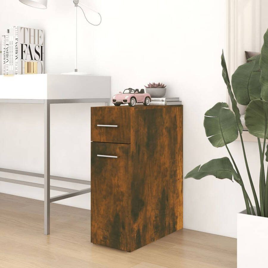 VidaXL -Apothekerskast-20x45 5x60-cm-bewerkt-hout-gerookt-eikenkleurig