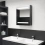 VIDAXL Badkamerkast met spiegel en LED 50x14x60 cm grijs - Thumbnail 1