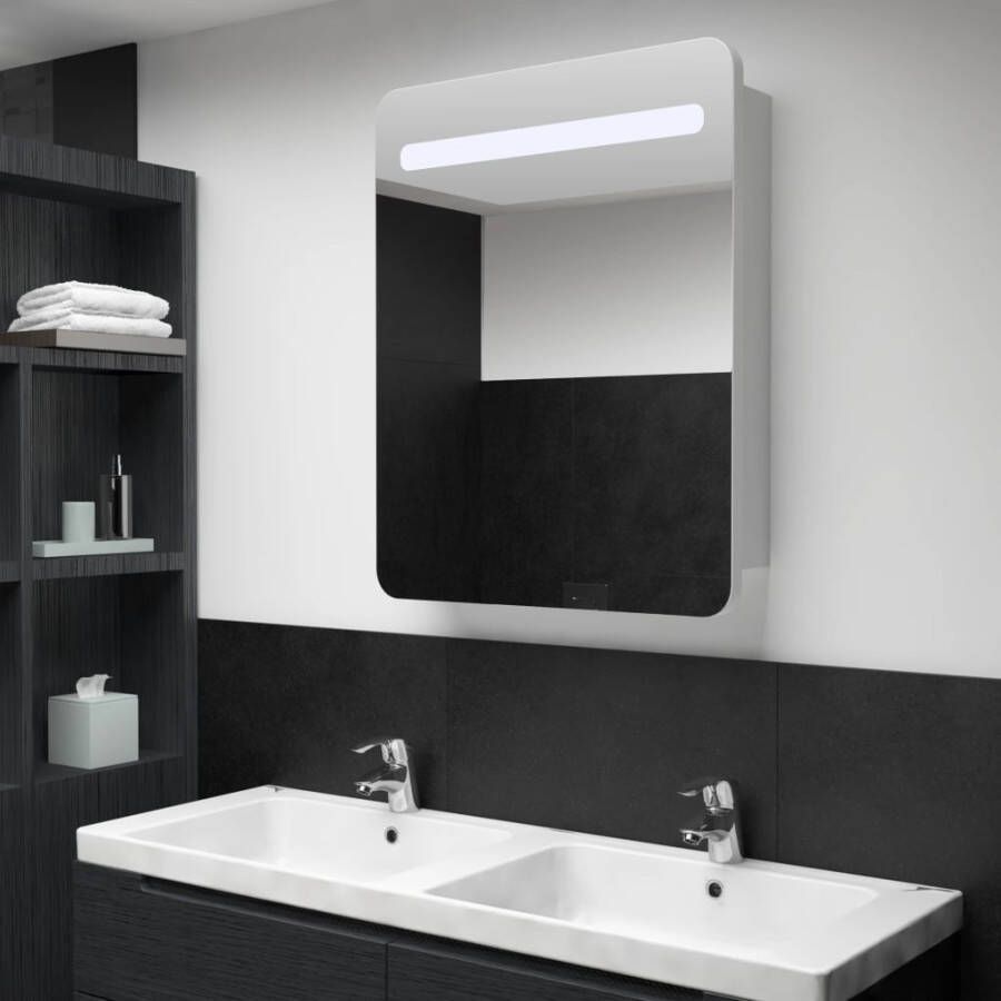 VIDAXL Badkamerkast met spiegel en LED 60x11x80 cm - Foto 1