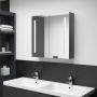VIDAXL Badkamerkast met spiegel en LED 62x14x60 cm grijs - Thumbnail 1