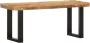 VIDAXL Bankje 110 cm massief ruw mangohout en staal - Thumbnail 1