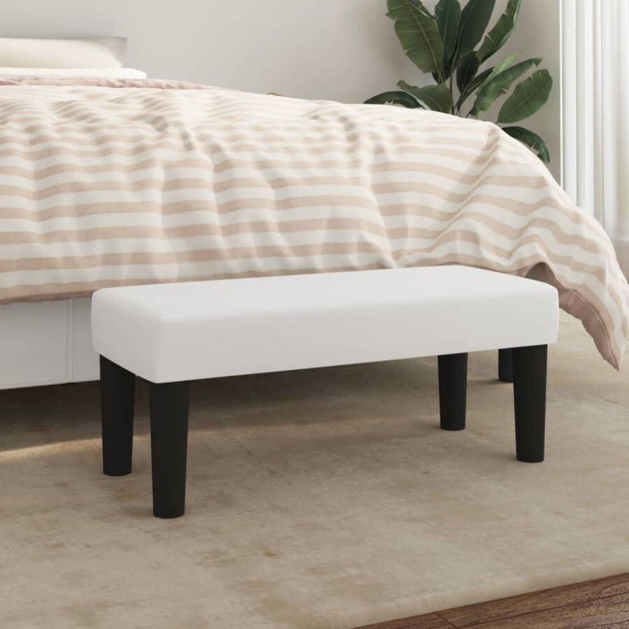 VIDAXL Bankje 70x30x30 cm kunstleer wit - Foto 4