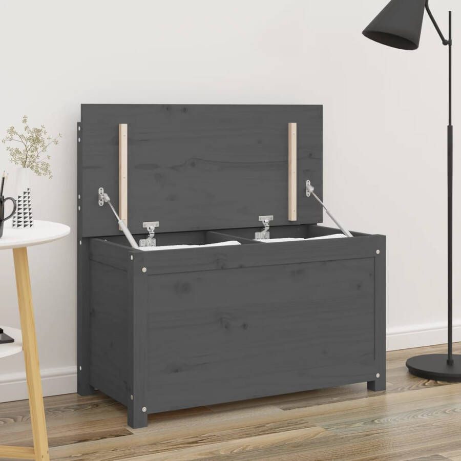 VIDAXL Bankje 80x41x77 cm massief grenenhout grijs - Foto 3