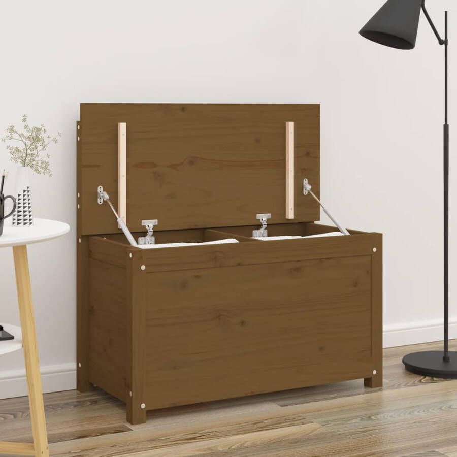 VIDAXL Bankje 80x41x77 cm massief grenenhout honingbruin - Foto 3