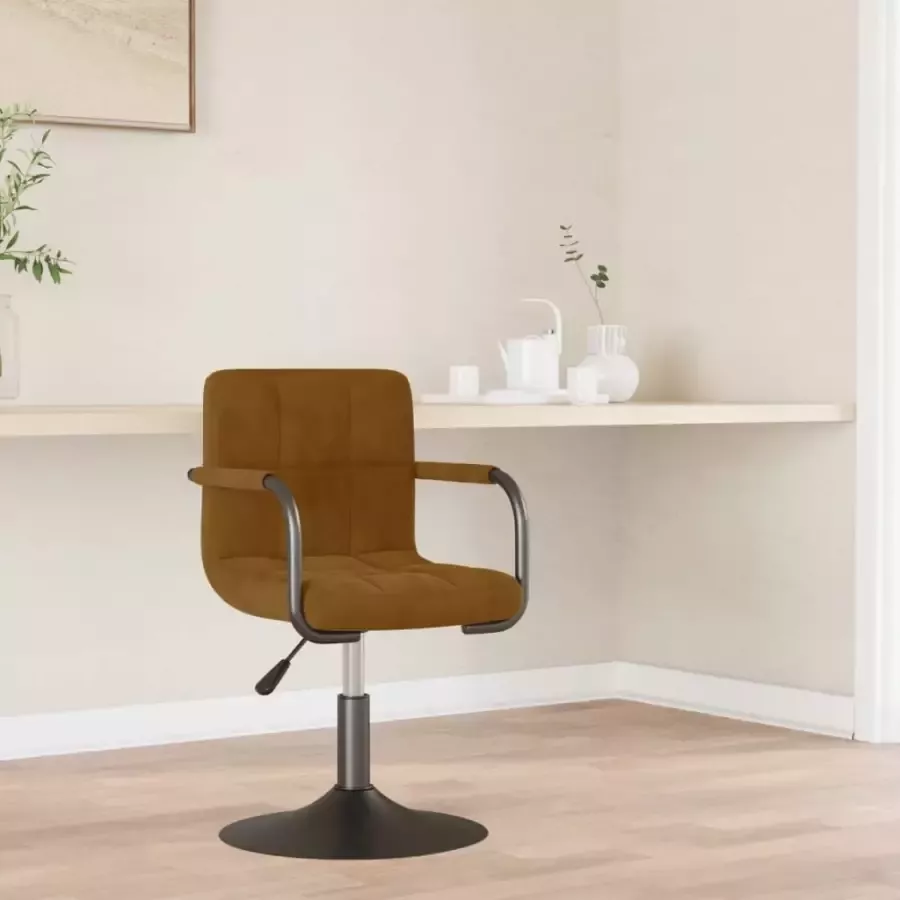 VidaXL Barkruk fluweel bruin