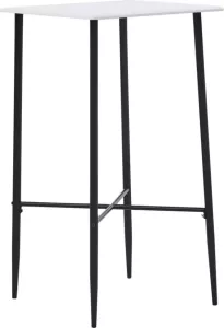 VIDAXL Bartafel 60x60x111 cm MDF wit