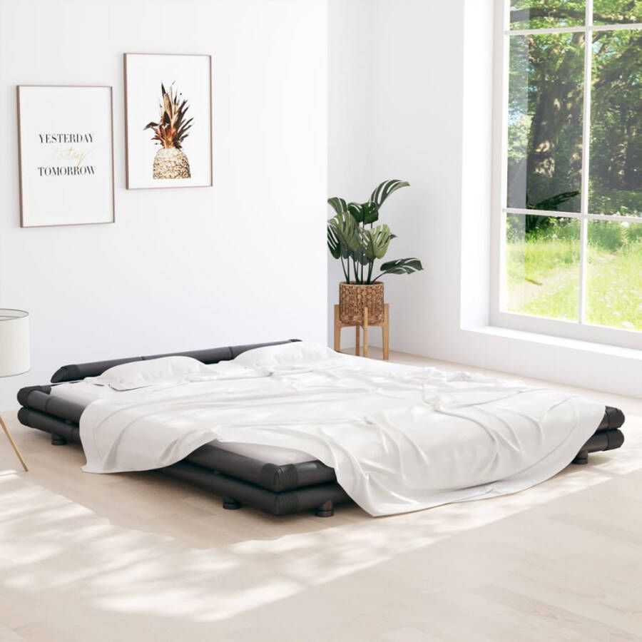 VidaXL -Bedframe-bamboe-donkerbruin-180x200-cm