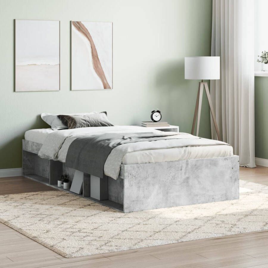 VidaXL -Bedframe-betongrijs-90x190-cm - Foto 2