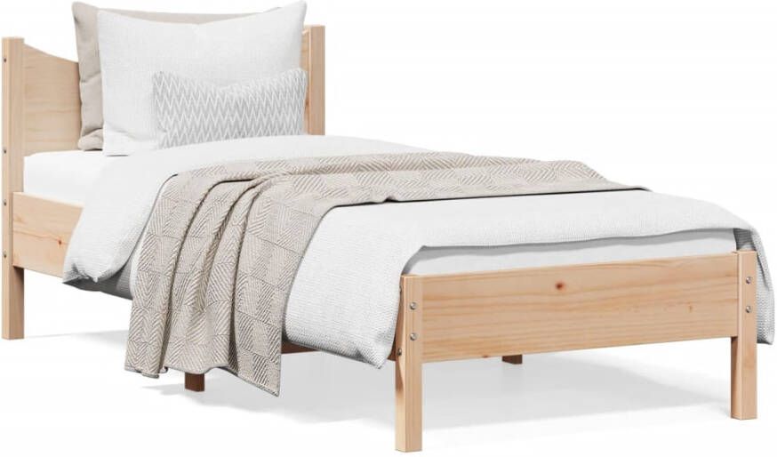 VIDAXL Bedframe zonder matras massief grenenhout 100x200 cm - Foto 4