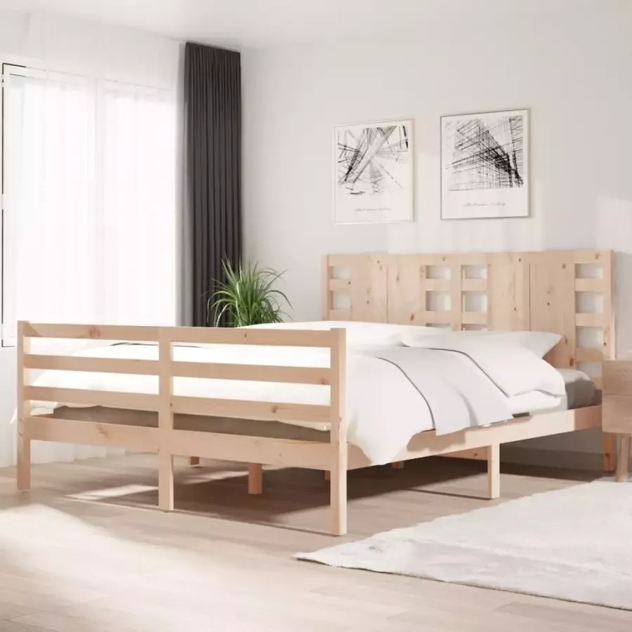 VidaXL -Bedframe-massief-grenenhout-160x200-cm - Foto 1