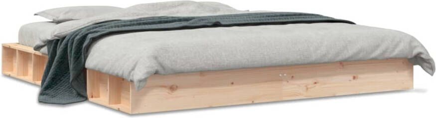 VidaXL -Bedframe-massief-grenenhout-200x200-cm