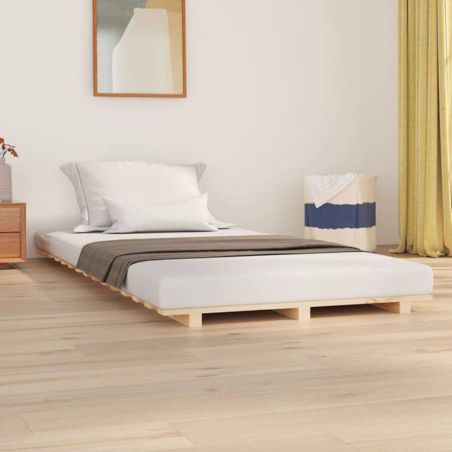 VIDAXL Bedframe massief grenenhout 75x190 cm