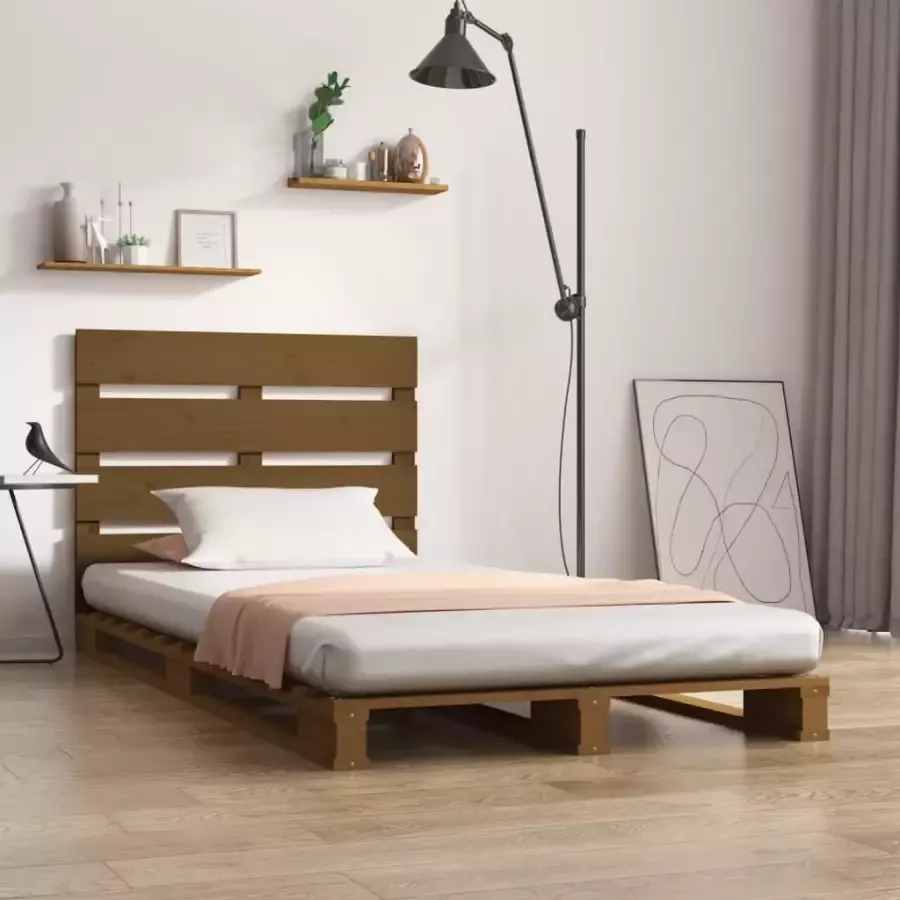 VidaXL Bedframe massief grenenhout honingbruin 90x190 cm 3FT Single