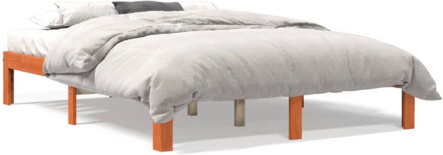VidaXL Bed met matras massief grenenhout wasbruin 140x190 cm - Foto 4