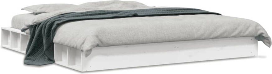 VidaXL -Bedframe-massief-grenenhout-wit-200x200-cm - Foto 2