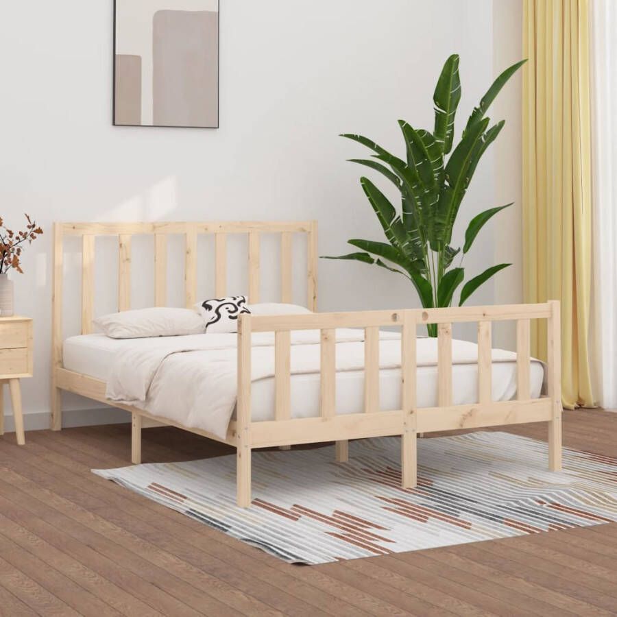 VidaXL -Bedframe-massief-hout-135x190-cm-4FT6-Double - Foto 2