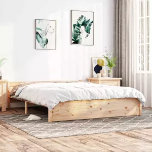 VIDAXL Bedframe massief hout 140x190 cm