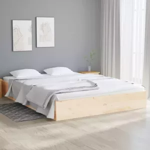 VIDAXL Bedframe massief hout 140x190 cm