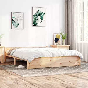 VIDAXL Bedframe massief hout 200x200 cm