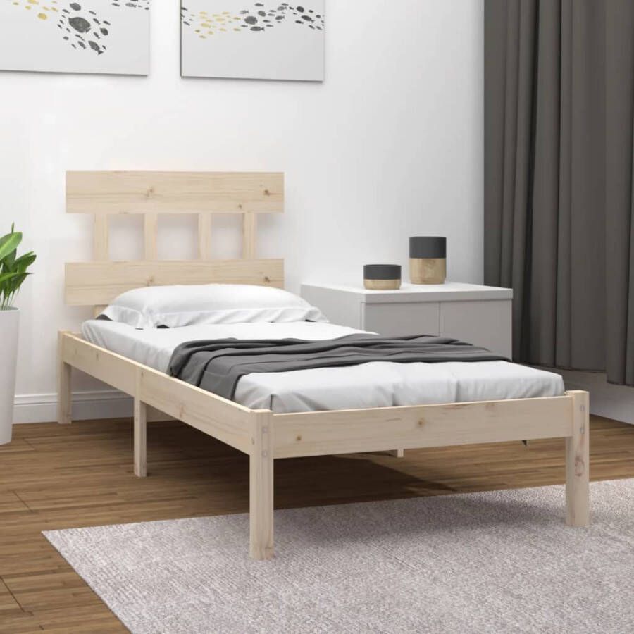 VidaXL -Bedframe-massief-grenenhout-75x190-cm-UK-Small-Single - Foto 9