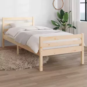 VIDAXL Bedframe massief hout 90x200 cm