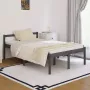VidaXL Bedframe massief hout grijs 120x190 cm 4FT small double - Thumbnail 2