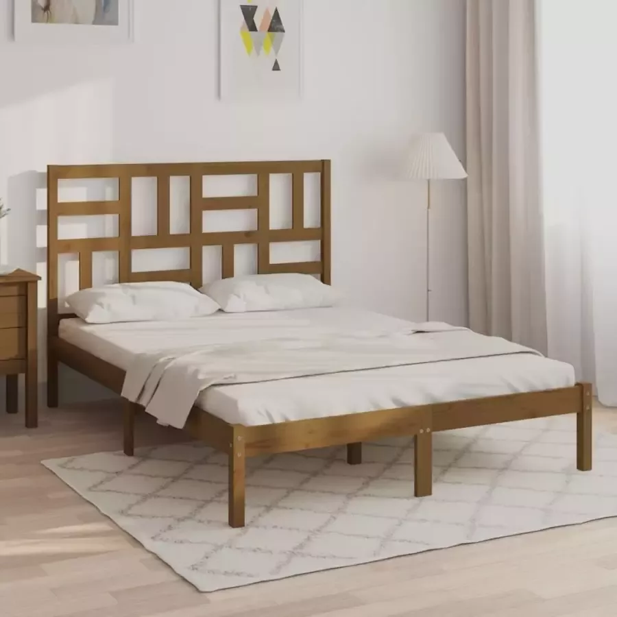 VidaXL -Bedframe-massief-hout-honingbruin-160x200-cm - Foto 2
