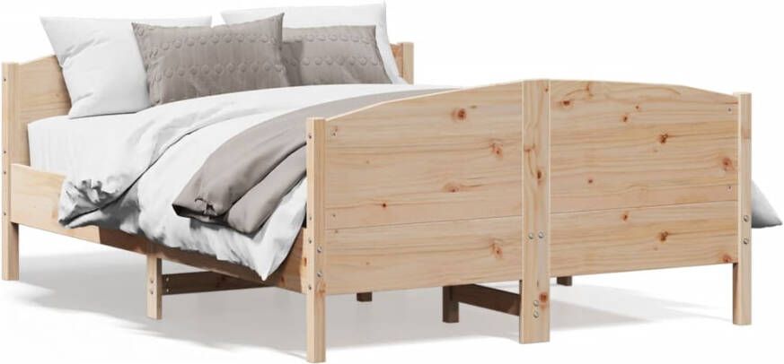 VidaXL -Bedframe-met-hoofdbord-massief-grenenhout-160x200-cm - Foto 4