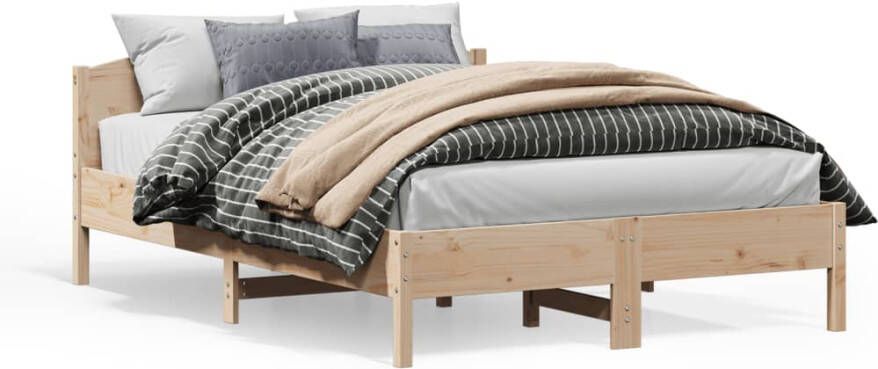 VidaXL -Bedframe-met-hoofdbord-massief-grenenhout-160x200-cm - Foto 4