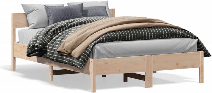 VidaXL -Bedframe-met-hoofdbord-massief-grenenhout-160x200-cm - Foto 4