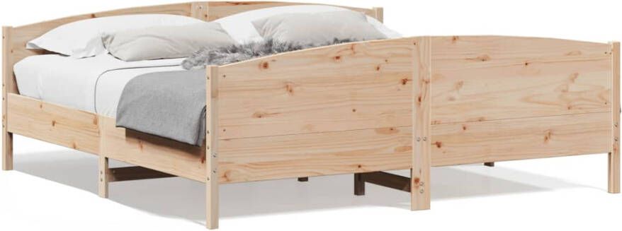 VidaXL -Bedframe-met-hoofdbord-massief-grenenhout-180x200-cm - Foto 4