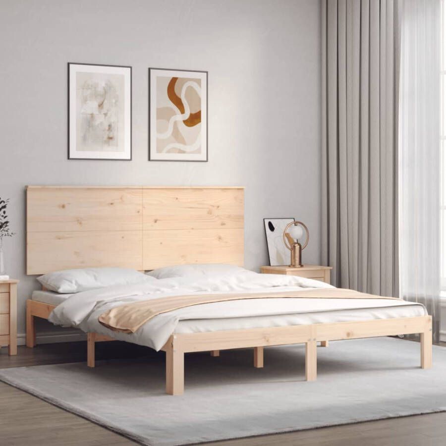 VidaXL Bedframe zonder matras massief grenenhout 160x200 cm