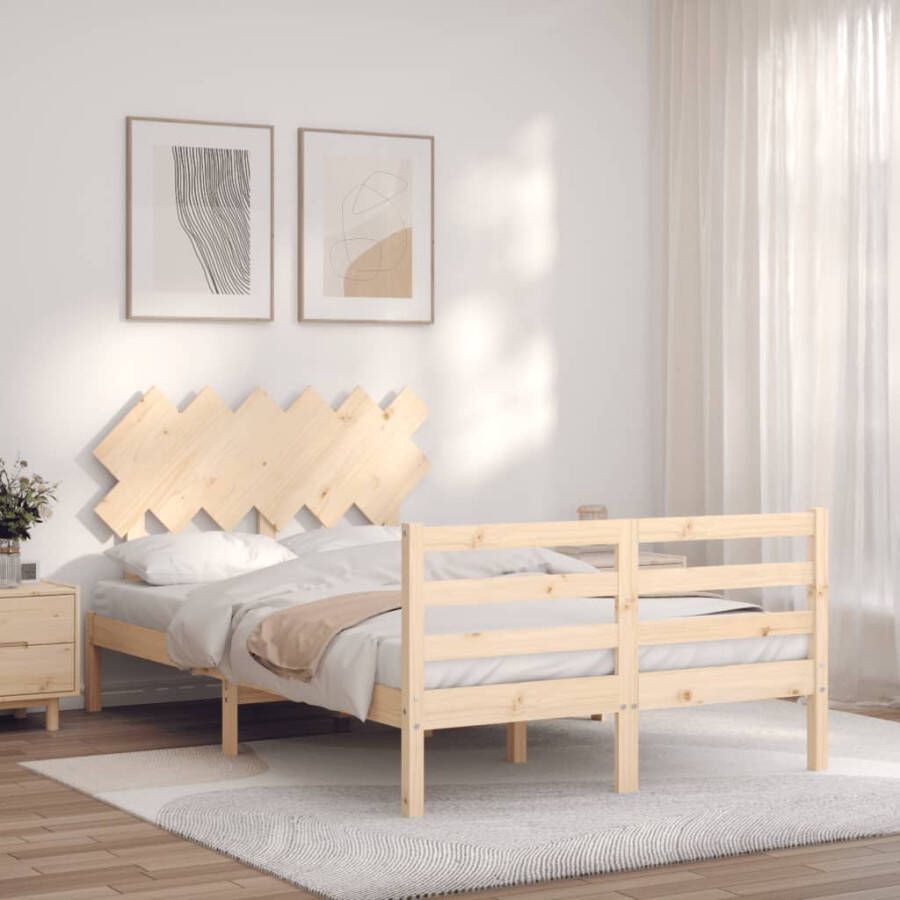 VidaXL -Bedframe-met-hoofdbord-massief-hout-4FT6-Double - Foto 8