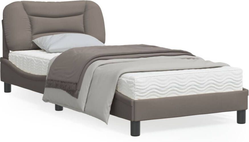 VidaXL Bedframe zonder matras Hvar 80x200 cm stof taupe - Foto 4