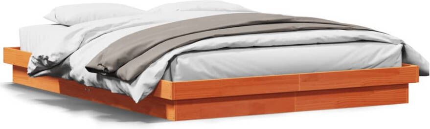 VidaXL -Bedframe-met-LED-massief-grenenhout-wasbruin-160x200-cm - Foto 4