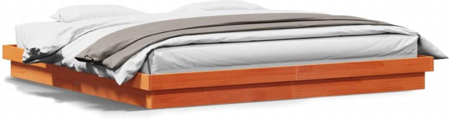 VidaXL -Bedframe-met-LED-massief-grenenhout-wasbruin-180x200-cm - Foto 4