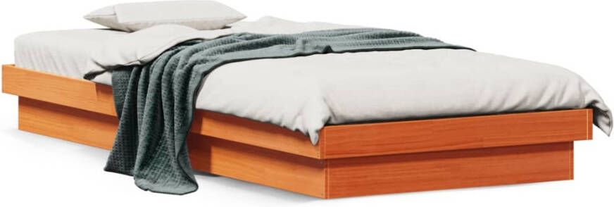 VidaXL -Bedframe-met-LED-massief-grenenhout-wasbruin-90x200-cm - Foto 4