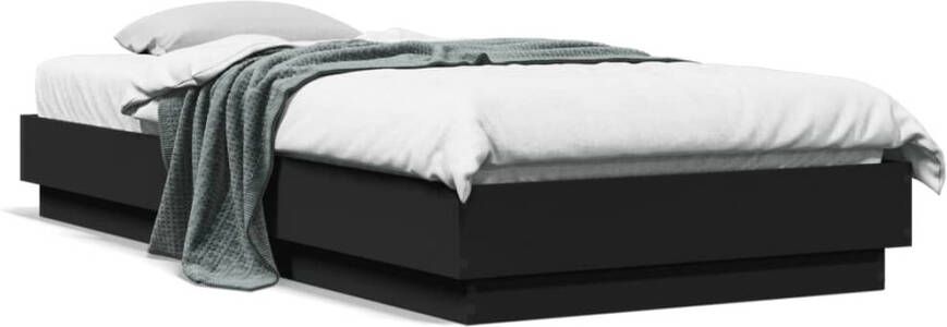 VidaXL -Bedframe-met-LED-verlichting-zwart-100x200-cm - Foto 4