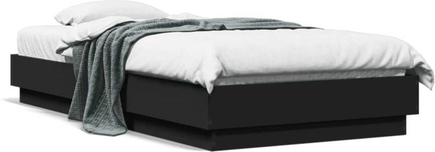 VidaXL -Bedframe-met-LED-verlichting-zwart-90x190-cm - Foto 4