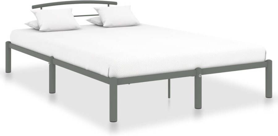 VidaXL -Bedframe-metaal-grijs-160x200-cm - Foto 2