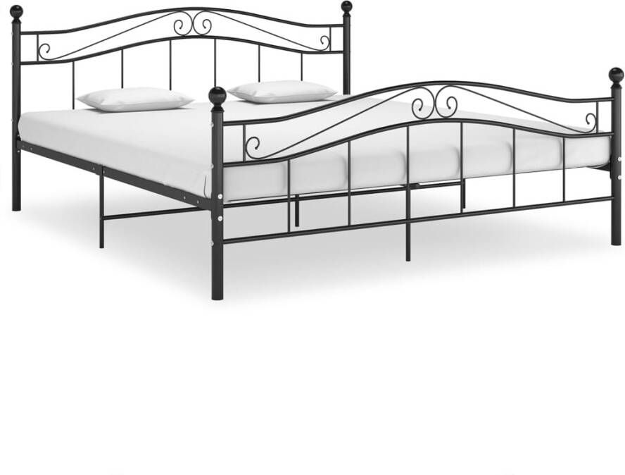 VidaXL -Bedframe-metaal-zwart-140x200-cm