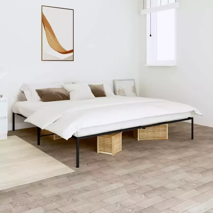 Vida XL Bedframe metaal zwart 180x200 cm SKU: V324790 - Foto 2