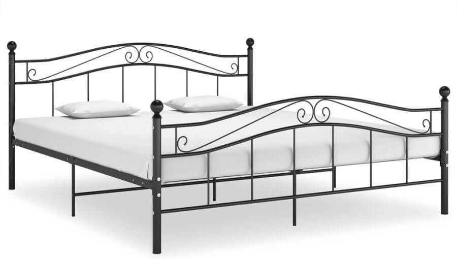 VidaXL -Bedframe-metaal-zwart-200x200-cm