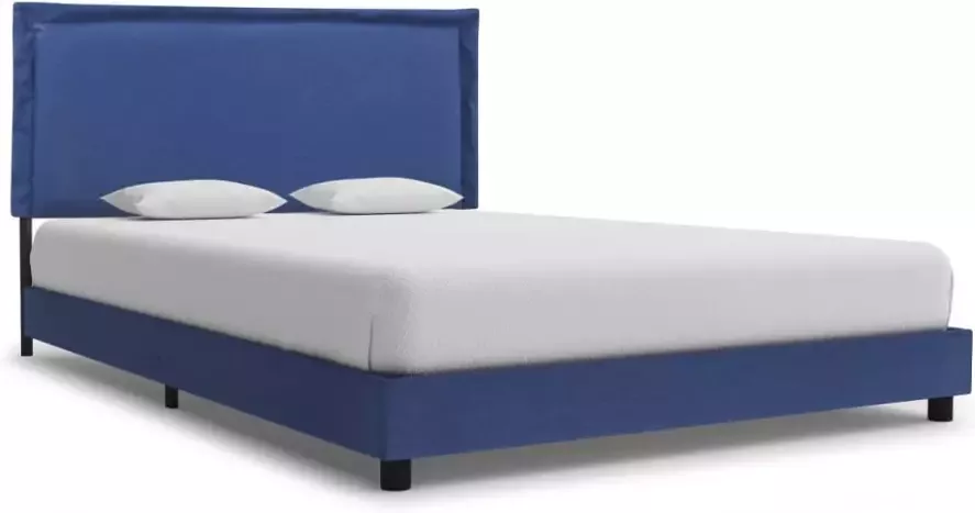 VidaXL -Bedframe-stof-blauw-140x200-cm