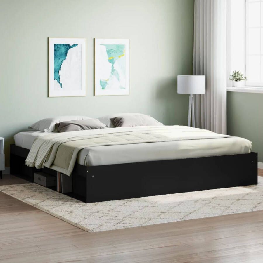 VidaXL -Bedframe-zwart-200x200-cm - Foto 2