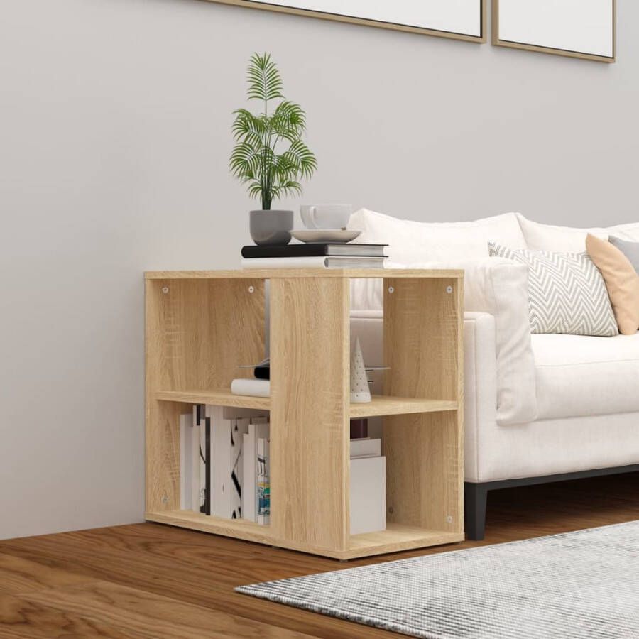 VidaXL Bijzetkast 60x30x50 cm bewerkt hout sonoma eikenkleurig - Foto 2