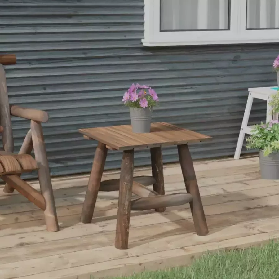 VIDAXL Bijzettafel 49x49x50 cm massief vurenhout - Foto 4